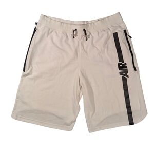 Nike Air Basketball Shorts Men's 2XL White and Black Zip Pockets 728275-100